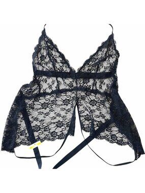 Mapale Black Lace Babydoll Lingerie Size Medium NWOT